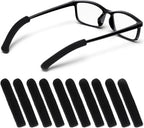 5 Pairs Knitting Glasses Ear Cushion, Soft Ear Cushions for Glasses,Non-Slip Elastic Eyeglasses Temple Tips Sleeve for Women and Man, Sunglasses Accessories(Black)