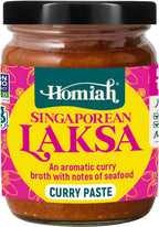 Homiah Laksa Curry Paste, 4 Oz – Gluten-Free, Non-GMO Singaporean Curry Paste, Thai Essentials for Kitchen – Premium Laksa Thai Paste for Authentic Asian Dishes (1 Jar)