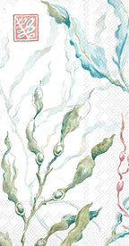IHR Ideal Home Range Dinner Napkins Disposable 3-Ply Paper Hand Towels, 8.5" x 4.5", Delicate Sea, 16-Count