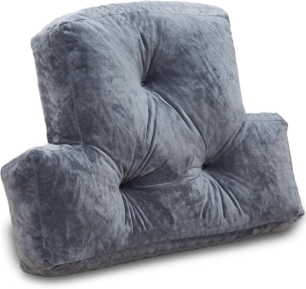 1 MIDDLE ONE Back Pillow for Chair, Memory Foam Lumbar Pillow for Back Support, Back Rest Cushion for Office, Sofa, Couch Sitting, Recliner, Bed and Lower Back Pain (Grey)