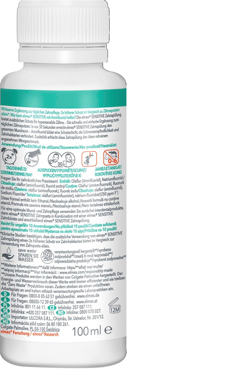 Elmex Sensitive Mouthwash For Sensitive Teeth 3.4 oz