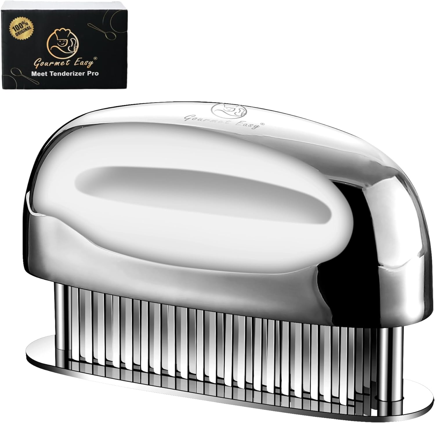 Meat Tenderizer Tool - Hand Held Blade Tenderizer for Meat - Ultra Sharp Needle Blades 100% Stainless Steel - Heavy Duty Kitchen Gadgets - Cooking Gadgets for Tenderizing Chicken, Steak, Veal, BBQ