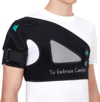 KD Shoulder Support Brace: Shoulder Stability Brace for Torn Rotator Cuff, AC Joint Pain Relief, Dislocation, Tendonitis, Arthritis - Shoulder Braces for Men/Women with X-Strap Support System