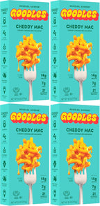 Goodles Cheddy Mac Creamy Cheddar & Macaroni Pasta-Nutrient Packed with Real Cheese, Fiber, Protein,Prebiotics,Plants & Vegetables | Non-GMO,Organic Ingredients [Cheddy Mac, 6 oz.] (Pack of 4)