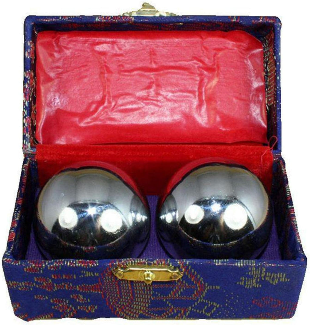 2pcs Baoding Balls,Chinese Health Exercise Stress Balls with Box,Meditation Massage Handball,Finger Exercise Stress Relief Baoding Ball RelaxationTherapy(Dia 1.69inch,Box Color Random)