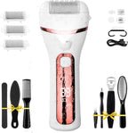 PUBOO Foot Callus Remover Electric 10000 RPM 3-Speed IPX7 Recharge Pedicure Kit for Hard Skin Women & Men Portable Multi-Roller File Grinder Sander Scrubber, LED Display for Wet & Dry Mathers Day Gift