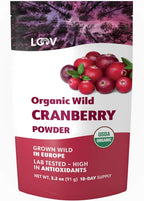 Organic Freeze-Dried Cranberry Powder – Pure, 100% Natural Wild Whole Fruit, Certified Organic from Nordic Forests – Non-GMO, No Added Sugar – 3.2oz (18 Servings)