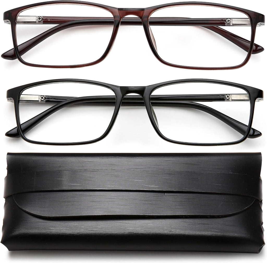 Reading Glasses for Men and Women, Blue Light Blocking Readers, Classic Rectangular Computer Glasses