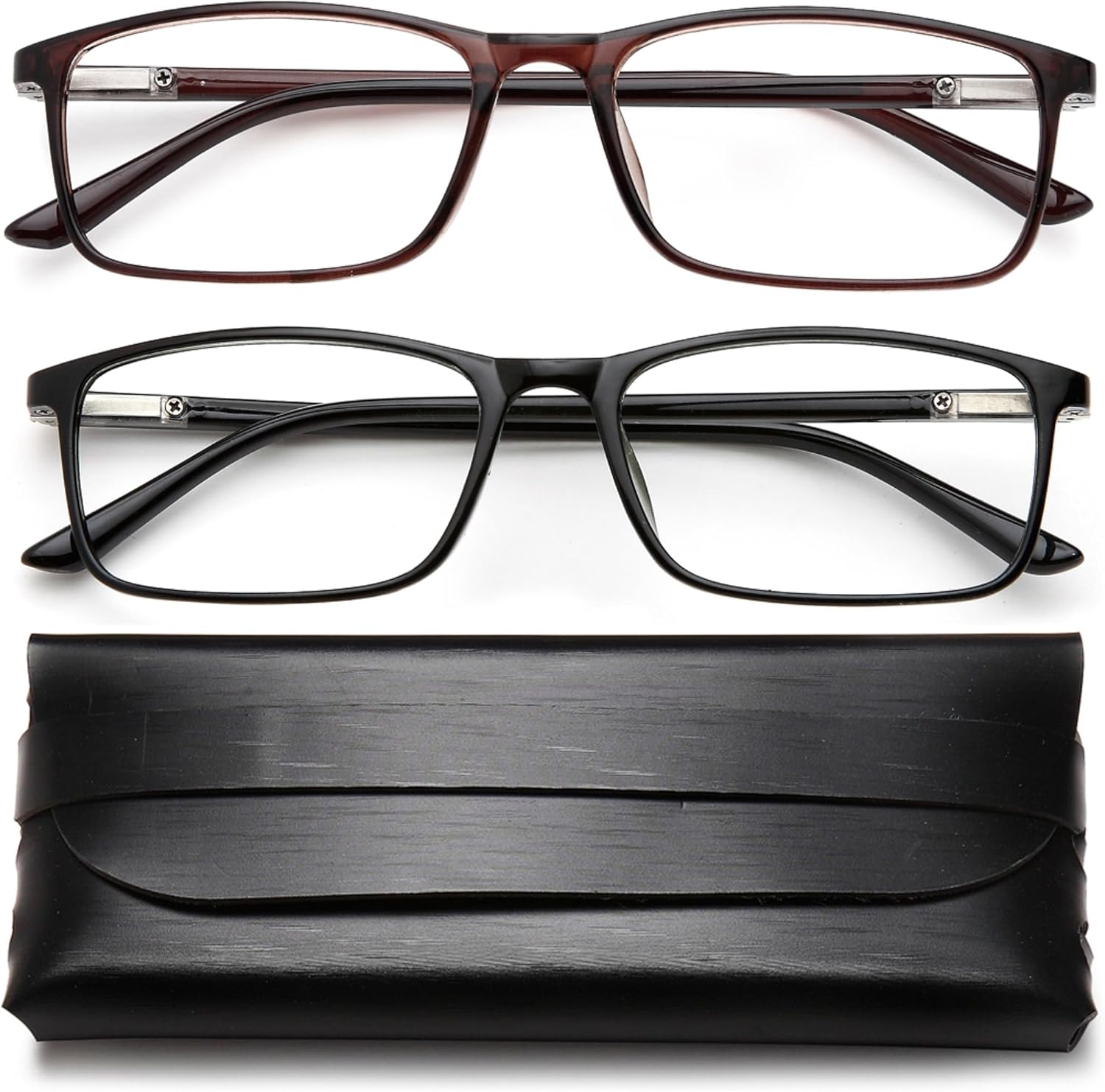 Reading Glasses for Men and Women, Blue Light Blocking Readers, Classic Rectangular Computer Glasses