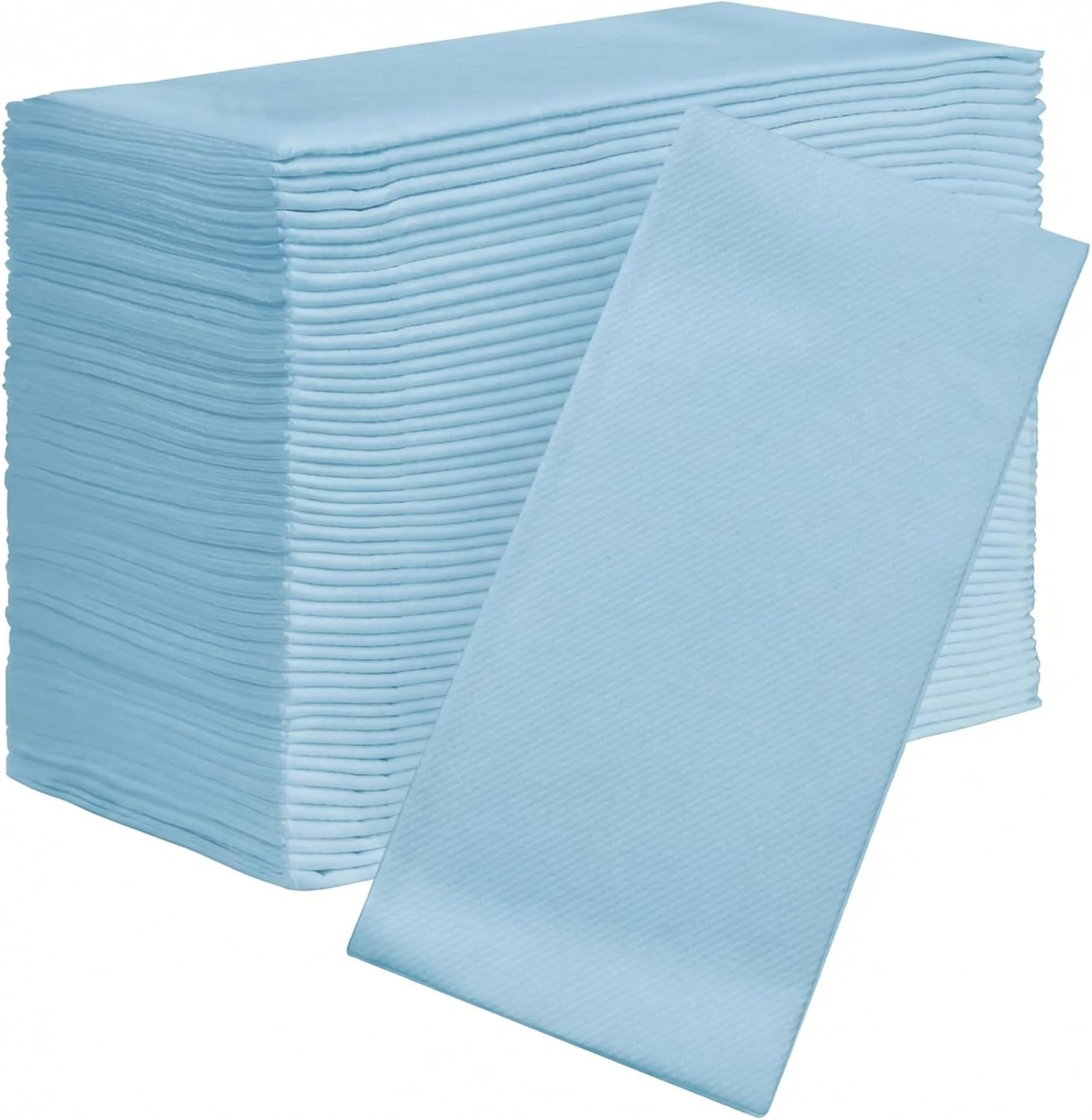 AMERICAN HOMESTEAD Paper Napkins - Light Blue Disposable Linen-Like Dinner Napkins - Restaurant-Quality Table Serviettes for Weddings, Parties, and Events - 15.75" x 15.75" - 50 Count