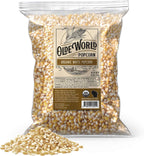 Organic White Popcorn Kernels 6 lb Bag, Non-GMO & Gluten Free, Sodium-Free, Pesticide-Free, Unsalted, Plant-Based, Sugar-Free, Old Fashioned Regenerative-Farmed Large Popcorn From Olde World Popcorn