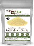 The Spice Way Granulated Garlic - Domestic, US Grown (8 oz) resealable bag