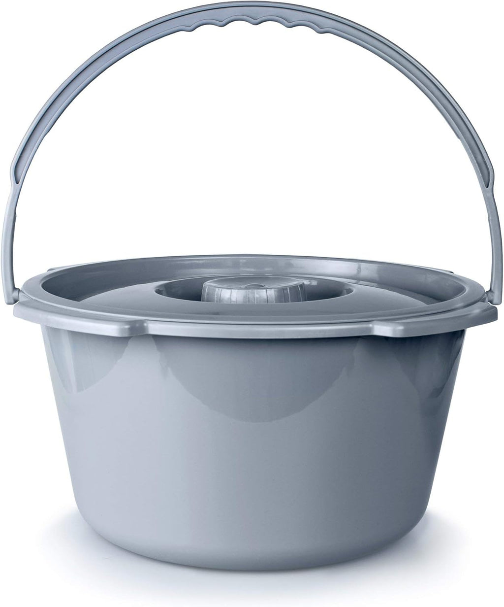 McKesson Commode Replacement Bucket with Handle and Lid, 7.5 qt, 1 Count