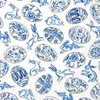 IHR Ideal Home Range 3-Ply Cocktail Size Paper Party Napkins, 20-Count, 5" x 5", Blue And White Eggs