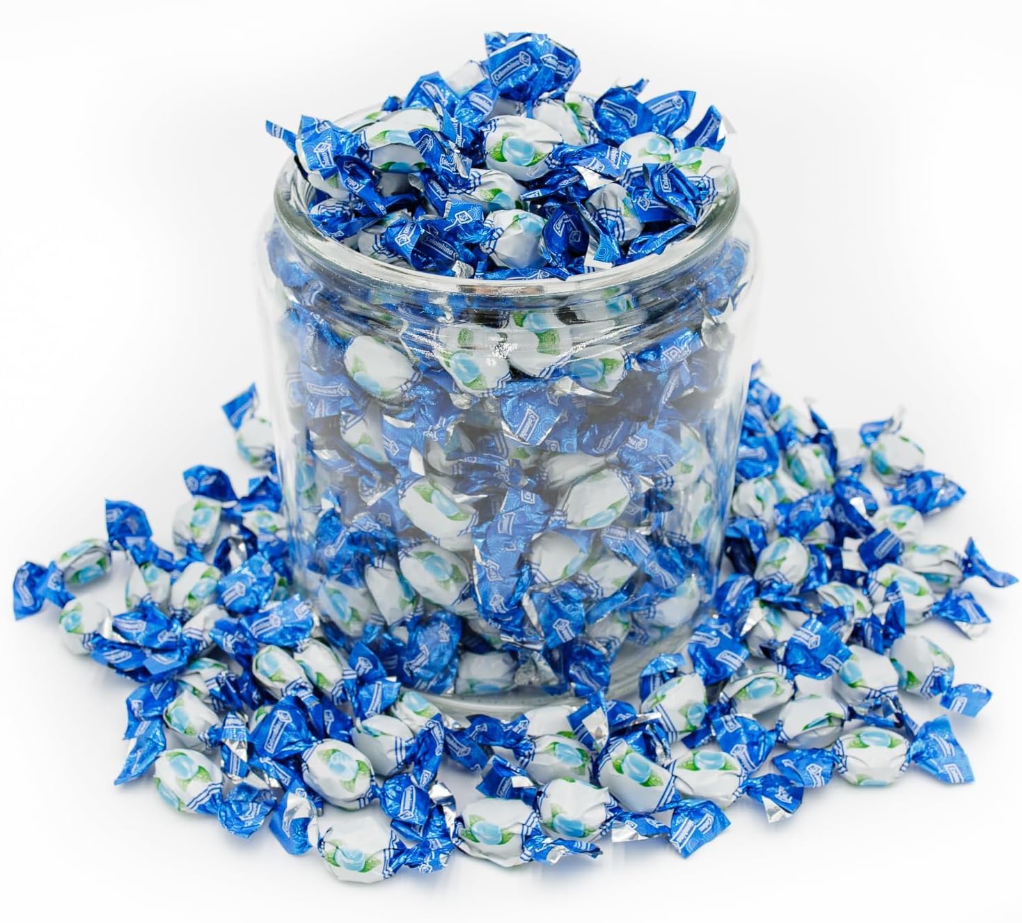 MINT DROPS Hard Candy, 2.2 lb Bulk Bag, Breath Freshening, 660 Individually Wrapped (2.2 Pounds, Mint Drops)