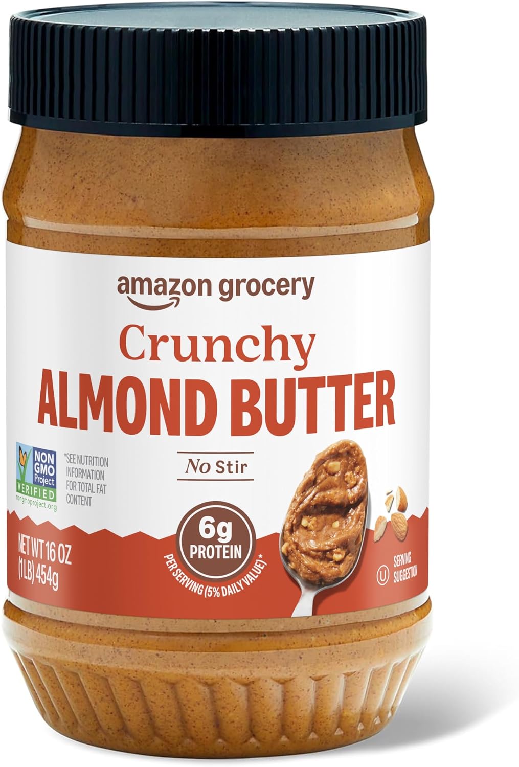 Amazon Grocery, Crunchy Almond Butter, 16 Oz