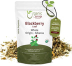 Organic Way Dried Blackberry Leaf Whole (Rubus fruticosus) - European Wild-Harvest | Organic & Kosher Certified | Raw, Vegan, Non GMO & Gluten Free | USDA Certified | Origin - Albania (2 Oz)