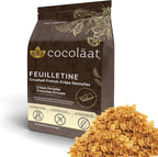 Cocoläat Feuilletine Crushed French Crêpe Dentelles | Crumbled Biscuit Crunch | Made With Real Butter | Imported from France | Resealable Stand Up Pouch | 2 lb/907 g