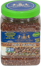 Golden Crown Red Quinoa – 24 oz (1.5 lb) | High Protein, High Fiber, Whole Grain Superfood | Gluten-Free, Vegan, Non-GMO, Easy to Cook Seeds
