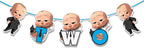 Bby Boss "TWO" Banner Decoration for 2nd Birthday Party – Bby Boss Theme Second Birthday Garland – Cute Hanging Banner – Boss Bby Style Party Backdrop– Photo Prop & Party Supplies Decoration