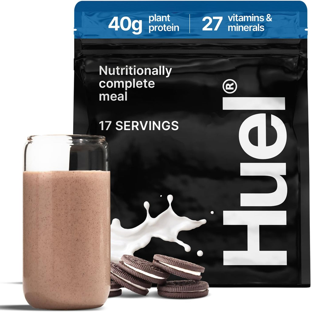 Huel Black Edition | Cookies and Cream 40g Vegan Protein Powder | Nutritionally Complete Meal Replacement | 27 Vitamins and Minerals, Gluten Free | 17 Servings
