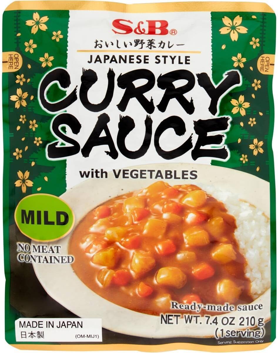 S&B Curry Sauce with Vegetables Mild, 7.4-Ounce (Pack of 10)