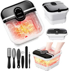 Pedicure Foot Spa with Bubble and Heat,Collapsible Foot Soaking Tub with Remote Control,Pedicure Tools for Feet,Foot Bath Soak Tub Gifts for Mens/Women,Mom/Dad