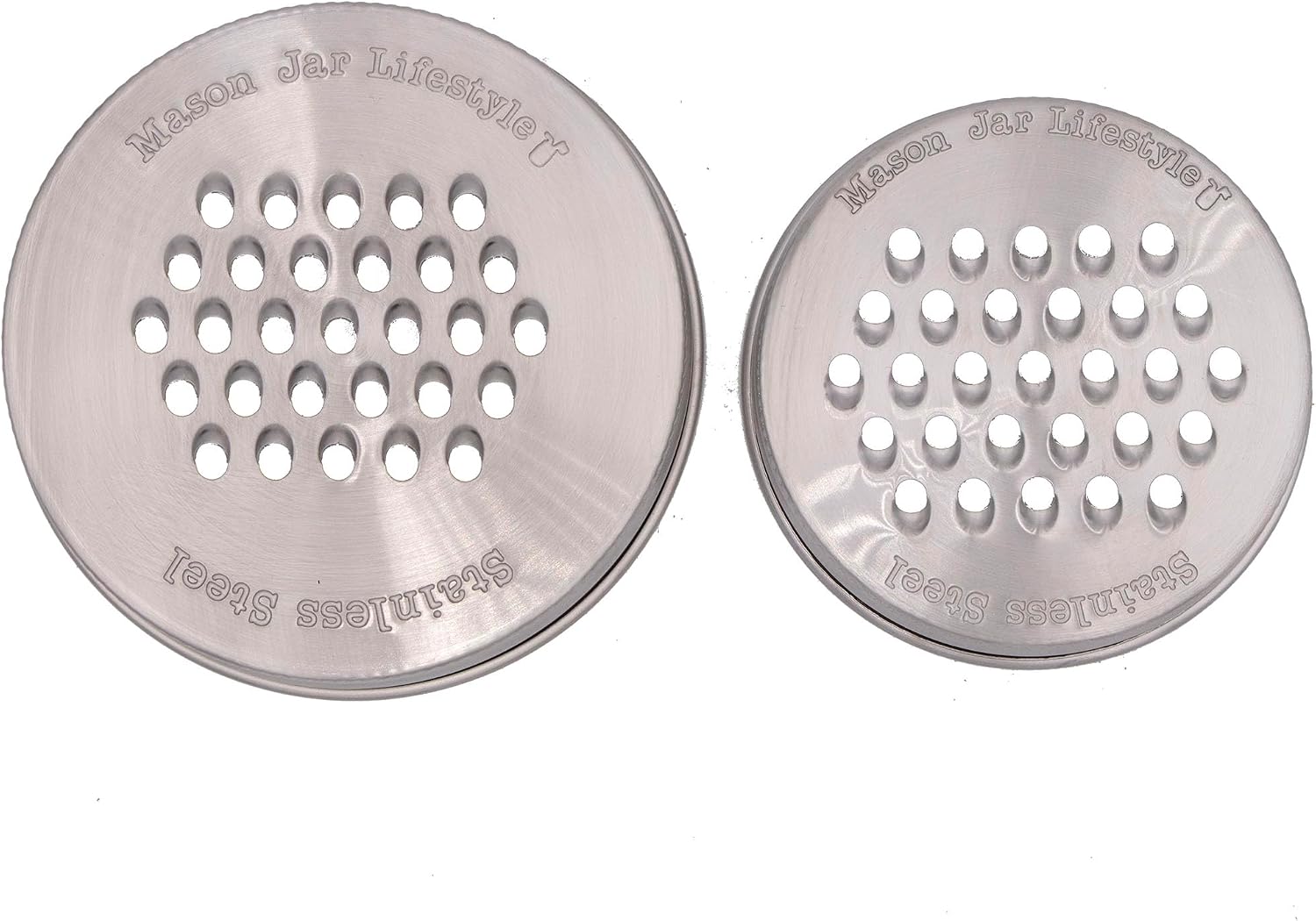 Regular and Wide Mouth Combo Pack Mason Jar Lifestyle Grater/Shredder Lids for Mason Jars