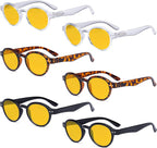 Eyekepper 6 Pairs Blue Light Blocking Readers Oval Computer Reading Glasses Amber Tinted +1.25