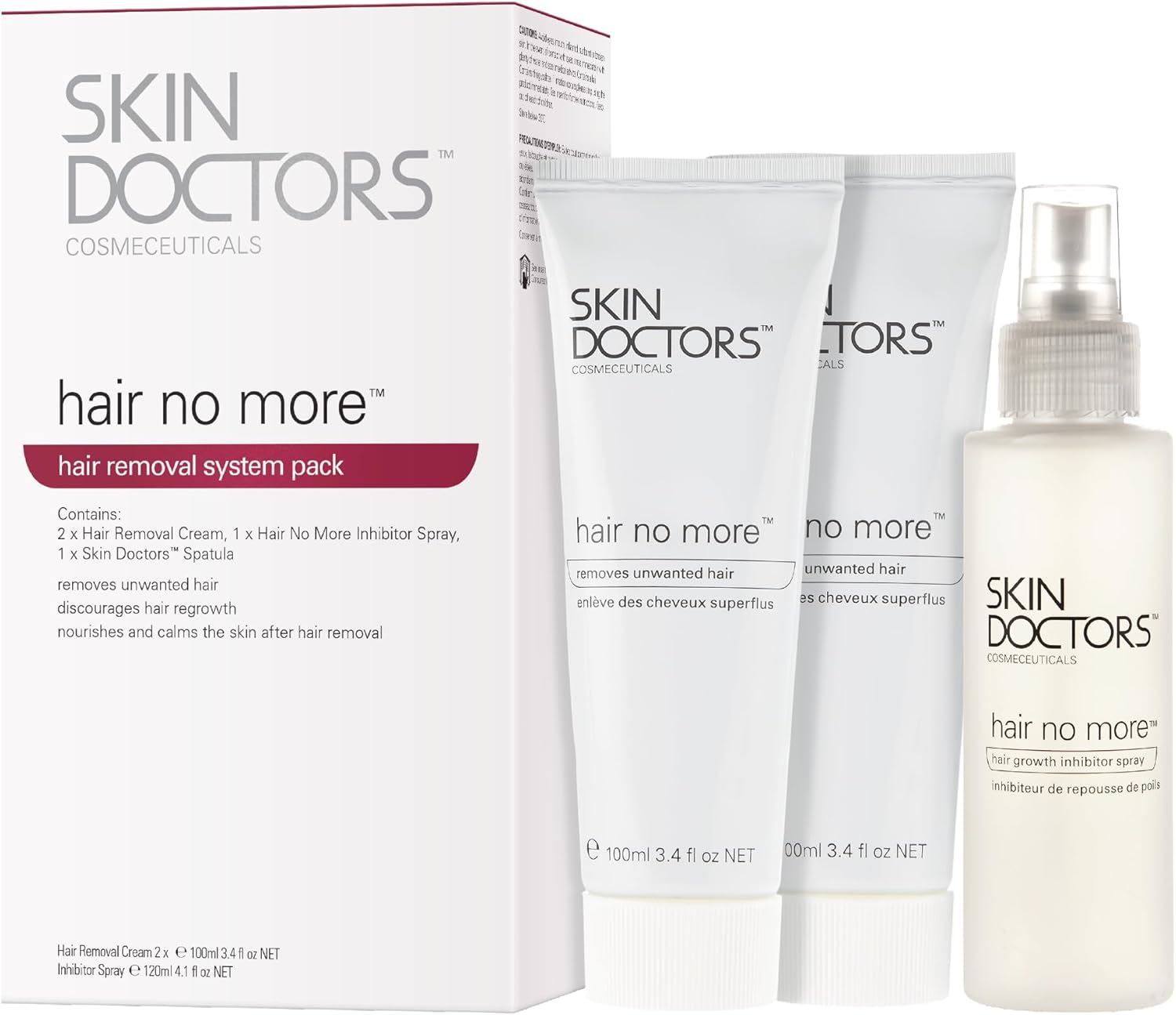 Skin Doctors Hair No More Hair Removal System Pack