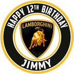 Cakecery Lambo Lux Cars Fan Edible Cake Topper Sheet Image Print Round
