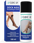 Compression Sock Aid Lubricant Spray - Hypoallergenic Sock Aids for Putting on Socks, Stocking Donner for Putting on Compression Stockings - Non-Greasy & Non-Sticky Formula, 3.38 fl.oz.