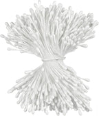 Flower Stamens for Flower Making - 400Pcs White Pearl Double Head Pistils, Artificial Pollens for DIY Crafts, Wedding Scrapbook Decoration, Handmade Flower Supplies - 2mm Pearlized Stamen