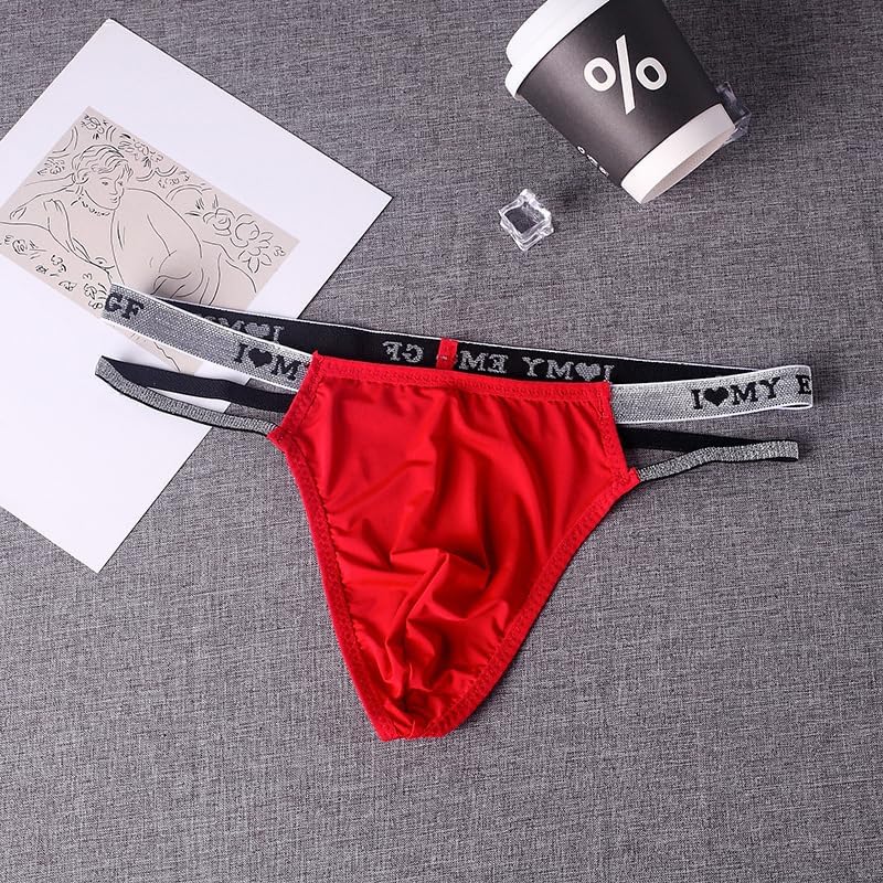 1pc Men's Thong Underwear, Soft Breathable Stretch Briefs, Comfortable Cool - One Size
