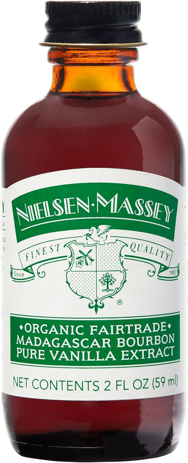 Nielsen-Massey Organic Fairtrade Madagascar Bourbon Pure Vanilla Extract for Baking and Cooking, 2 Ounce Bottle