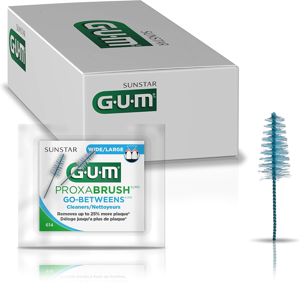 GUM Proxabrush Go-Betweens Wide Interdental Brush Refills, 2ct., (Pack of 18)