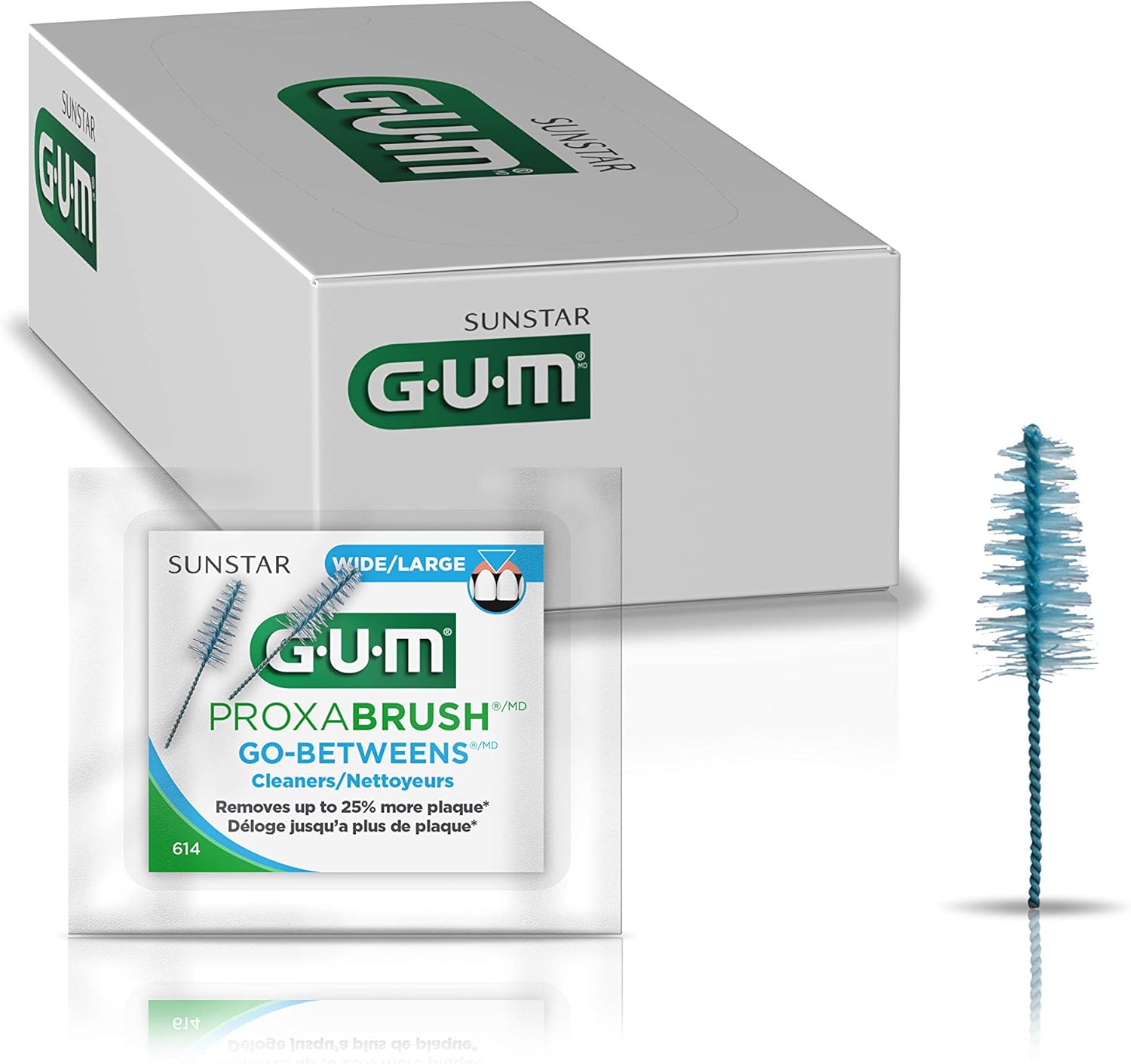 GUM Proxabrush Go-Betweens Wide Interdental Brush Refills, 2ct., (Pack of 18)