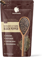 Gourmanity 1lb Coarse Black Pepper Butcher's Cut 12 Mesh, Bulk Ground Black Pepper, Cracked, Coarse Ground Pepper, ASTA Grade