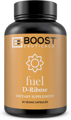 BoostCeuticals D-Ribose 500mg Capsules 1500mg Serving Vegan Energy Heart Muscle Recovery Pure No Fillers Non-GMO Clean Label