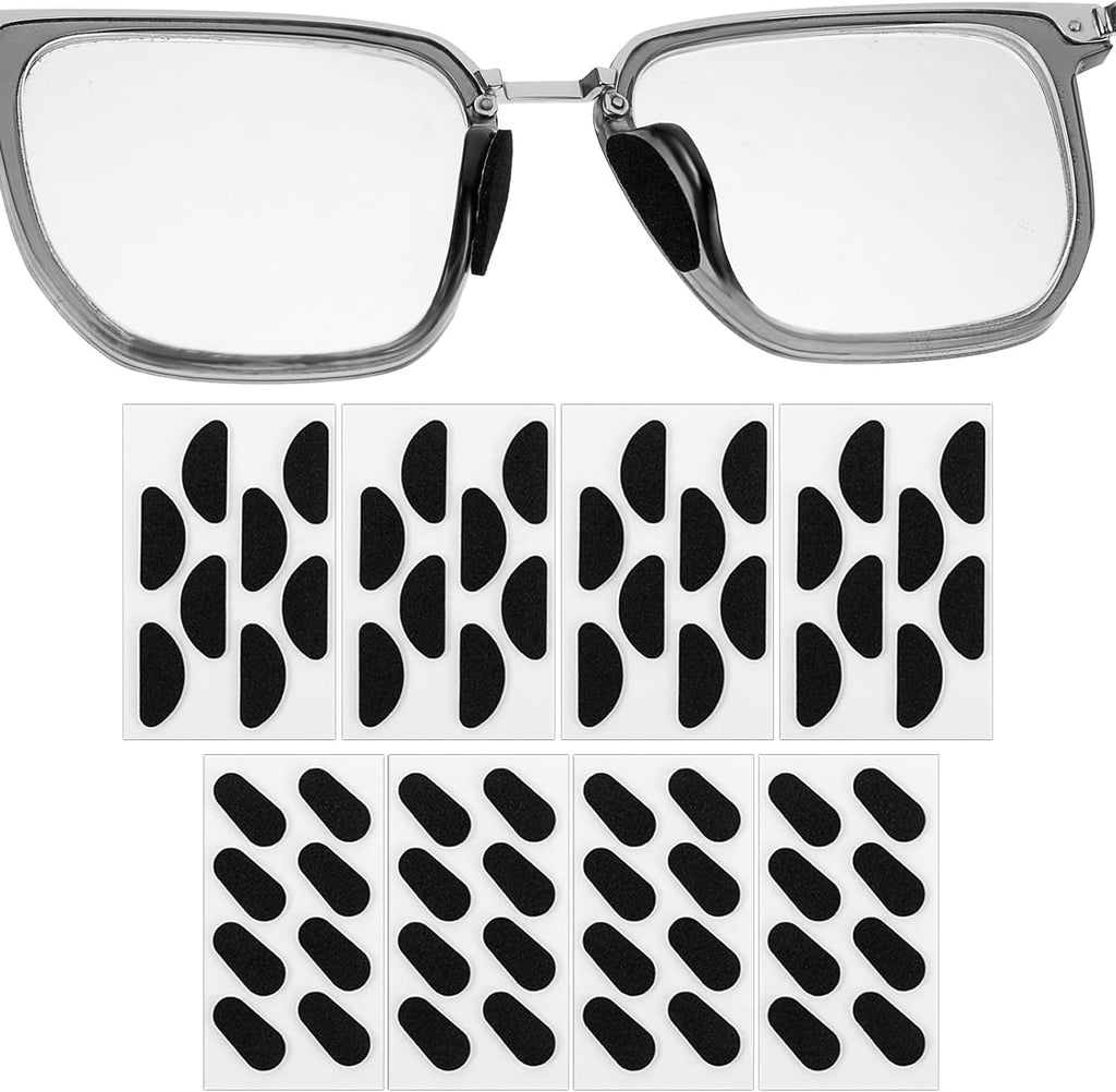 64Pairs Foam Glasses Nose Pads Replacement Black Self Adhesive Non-Slip Eyeglass Nose Pads Stick on Plastic Frames Thin Nosepads Sticky Anti-Slip Support Nose Pads for Eyeglasses Sunglasses Glasses