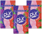PUR Jumbo Gum | Aspartame Free Chewing Gum | 100% Xylitol | Natural Bubblegum, Grape, Watermelon Flavor, 20 Pieces (Pack of 3)
