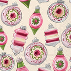 IHR Ideal Home Range Party Napkins Disposable 3-Ply Paper Lunch Napkin Pack, 6.5" x 6.5", Jolly Ornaments, 20-Count