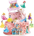 11 Pcs Anime Happy Birthday Cake Toppers, Cute Princess Cake Topper, Cartoon Birthday Cake Decorations, Perfect for Parties and Holiday Celebrations. (B)