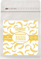 Nat Flav Freeze-Dried Banana Powder | 10.5oz 300g | 100% Natural Fruit | No Sugar & Additives | Non-GMO & Vegan Friendly | Flavoring Powder | Freeze Dried Backpacking & Camping Food | Make of Fresh fruit