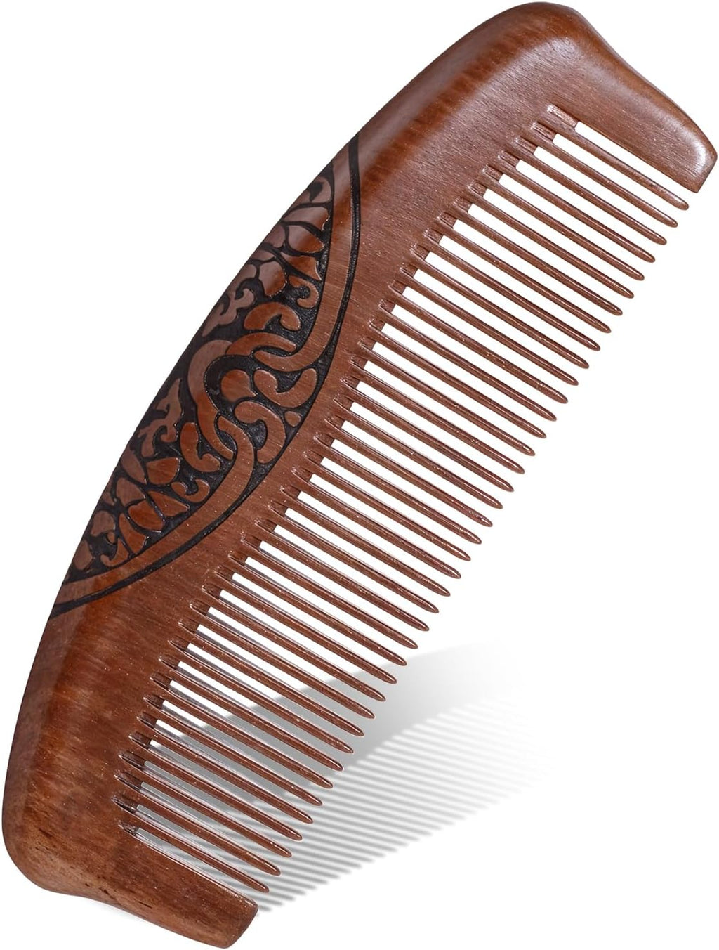 Small Wood Comb for Women Men Birthing Combs Wooden Pocket Hair Comb Fine Tooth Small Portable Wood Combs, Anti Static Carved