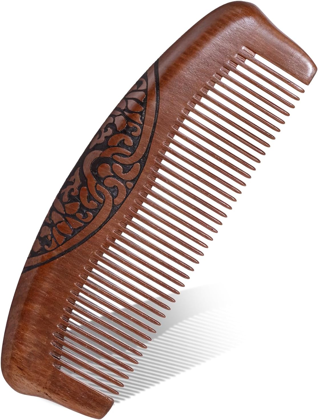 Small Wood Comb for Women Men Birthing Combs Wooden Pocket Hair Comb Fine Tooth Small Portable Wood Combs, Anti Static Carved