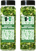 NPG Freeze Dried Chopped Green Onions 2 Oz (Pack of 2), All Natural Non-GMO Gluten Free, Dried Scallions, Gourmet Spring Onions for Cooking, Salads, Garnish