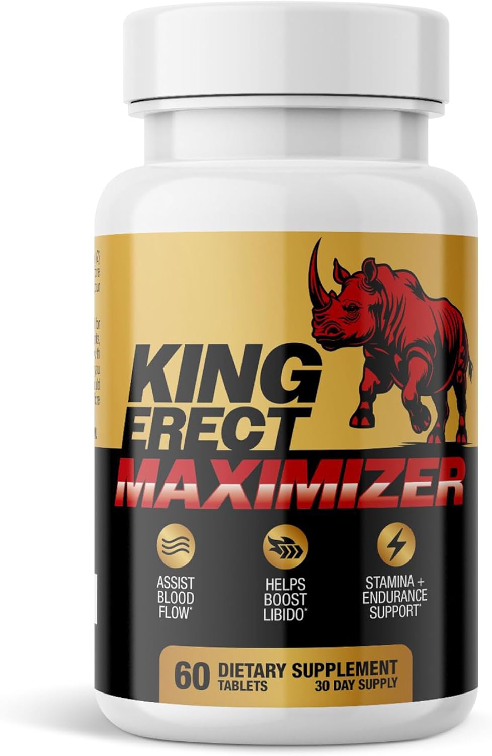 King Erect Maximizer - Enlargement Pills for Men - Fast Acting Blood Flow Support & Circulation Support - Supplement for Intimacy, Girth, Size, Stamina Loss - 60 Tablets for Male Vitality