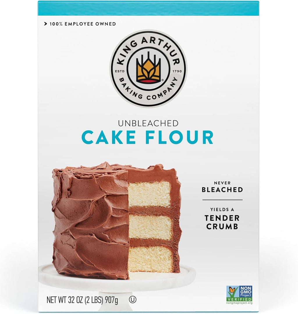King Arthur Cake Flour, Unbleached and Unenriched, 2 lb (Pack of 1) - Non-GMO Project Verified, No Preservatives