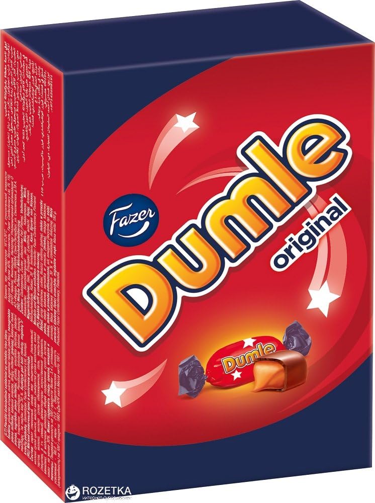 12 Boxes x 150g of Fazer Dumle Original - Finnish - Milk Chocolate with Soft Toffee - Candies - Pralines